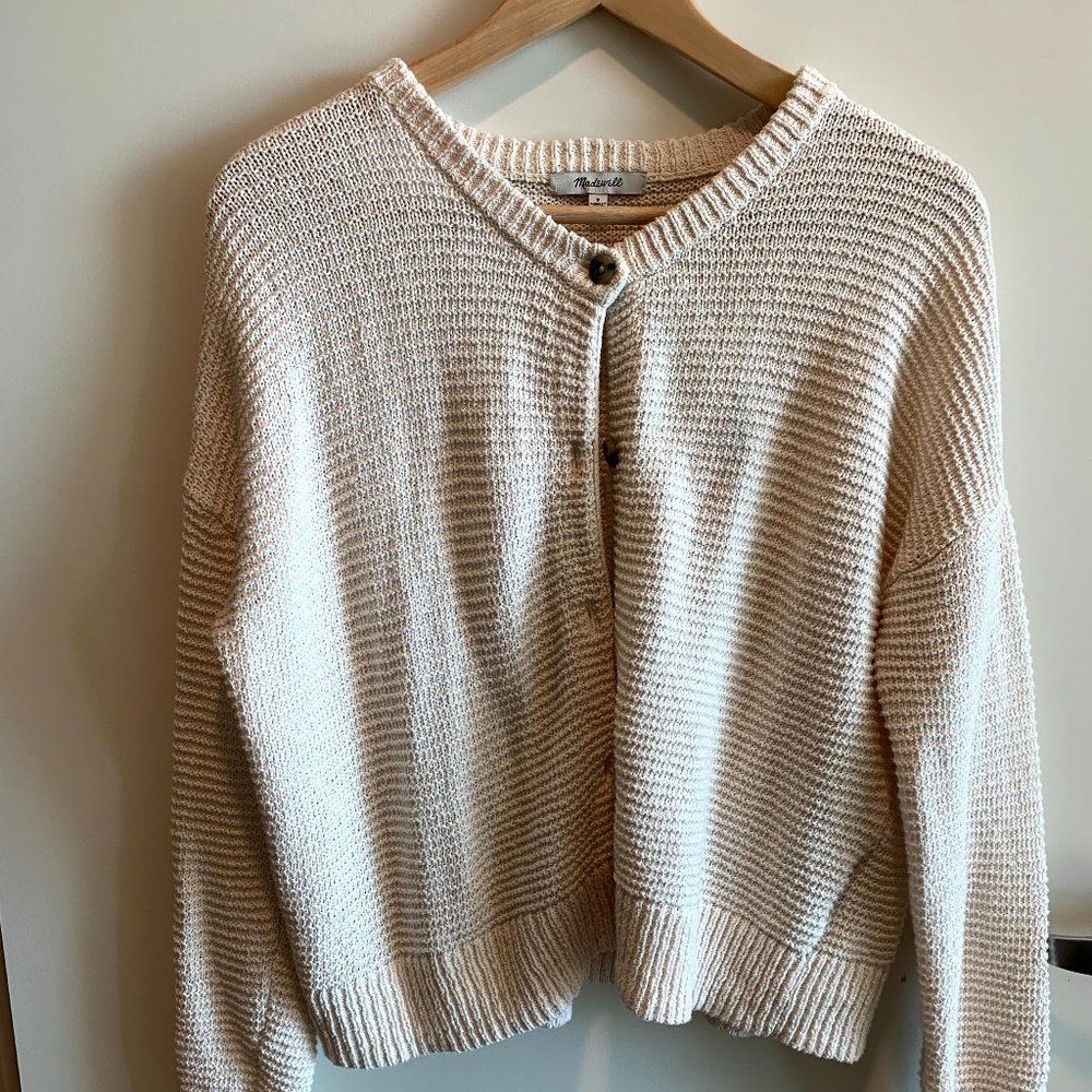 Madewell Deville Cardigan Sweater - Small / Cloud Lining